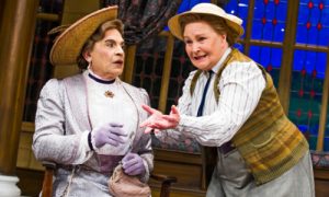 David Suchet (Lady Bracknell) in The Importance Of Being Earnest by Oscar Wilde @ Vaudeville Theatre. Directed by Adrian Noble. (Opening 1-07-15) ©Tristram Kenton 06/15 (3 Raveley Street, LONDON NW5 2HX TEL 0207 267 5550 Mob 07973 617 355)email: tristram@tristramkenton.com